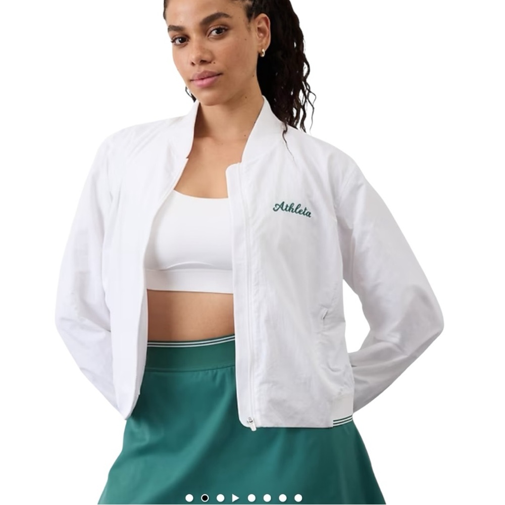 NWT Athleta Crosscourt Bomber - XL/Bright White